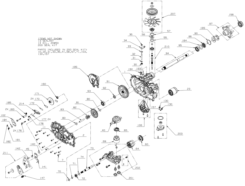 Transmission (Lh) Diagram and Parts List for ZTXS6-60KW (47RICHB8A10)(2023) Cub Cadet Lawn Tractor